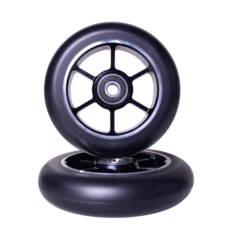 Grit 100mm Black core/ Black PU (pair) Wheels