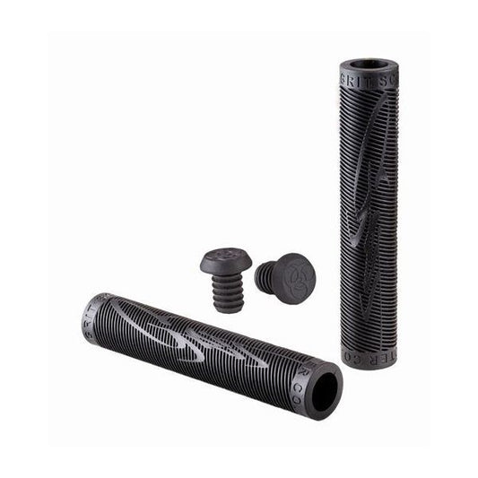Grit Handlebar Grips - 160mm - Black (pair)