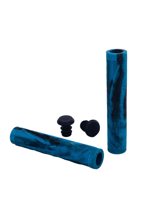 Grit Handlebar Grips 160mm Black / Teal (pair)