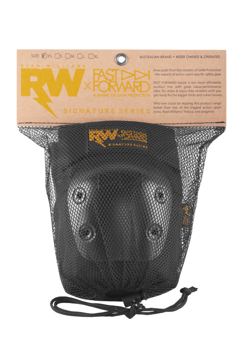 R WILLY x FAST FORWARD Signature Series knee pads, black, size XS
