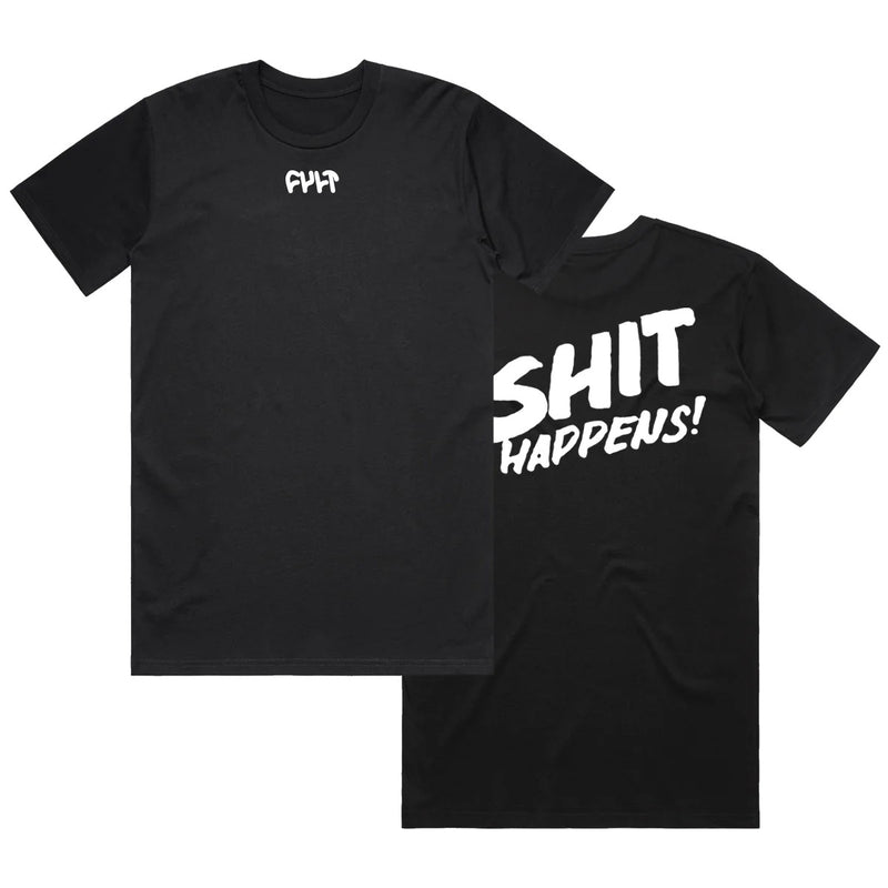 Cult Sh*t Happens Tee Black L