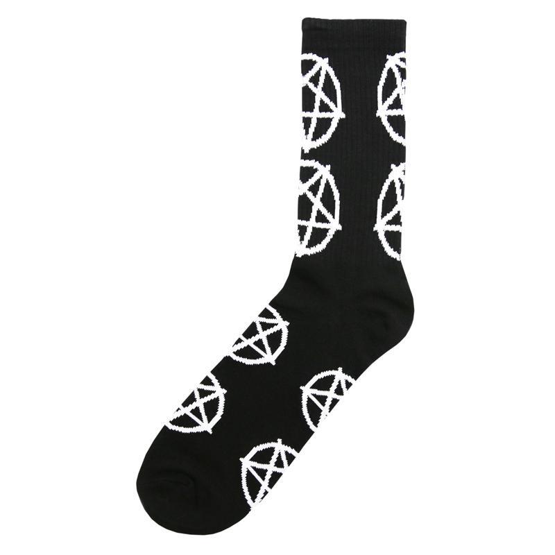 Cult Logo Socks [Model: Pentagram] [Colour: Blk/White]