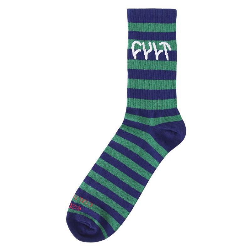 Cult Logo Socks [Colour: Green] [Model: Stripe]