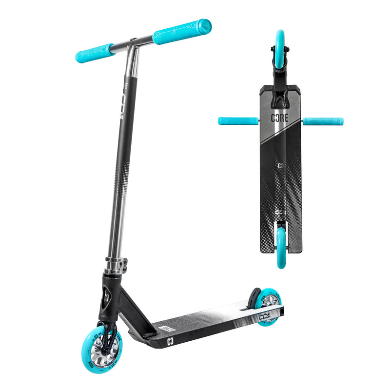 CORE CD1 (Duo) Complete Scooter - Chrome/Teal