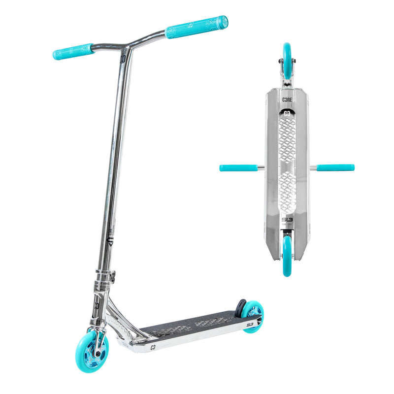 CORE SL3 Complete Scooter - Chrome/Teal
