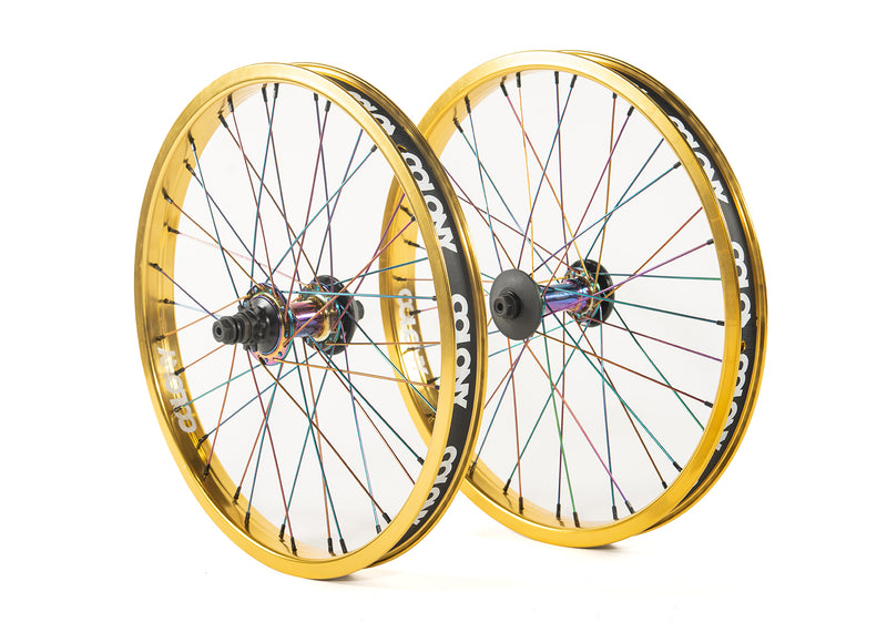 Colony Custom Contour Wasp Wheel Set LHD Gold / Rainbow - LHD