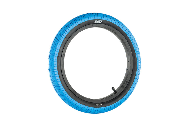 Family BMX Tyre F603 Tyre 16" x 2.2" [Colour: Blue/Black]