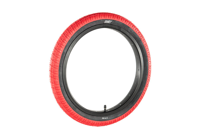 Family BMX Tyre F603 Tyre 18" x 2.2" [Colour: Red/Black]