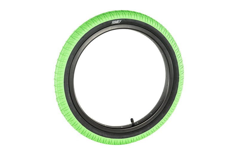 Family BMX Tyre F603 Tyre 18" x 2.2" [Colour: Green/Black]