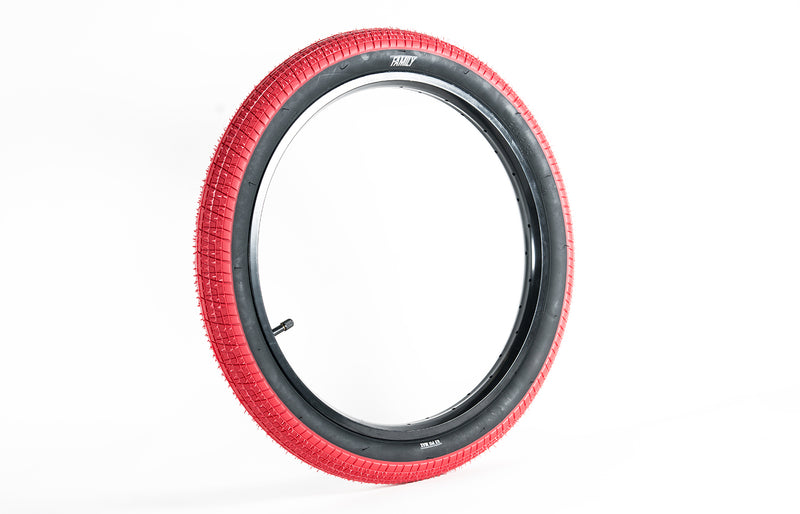 Family BMX Tyre F603 Tyre 20" x 2.2" [Colour: Red/Black]