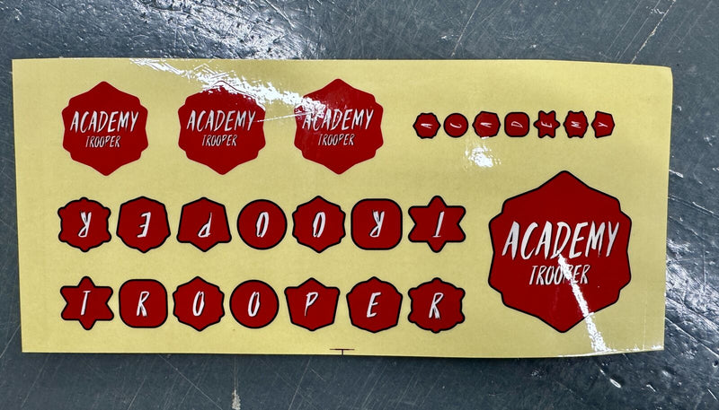 Academy Trooper 2017 Sticker Pack Red/Black - 2017 Red/Black