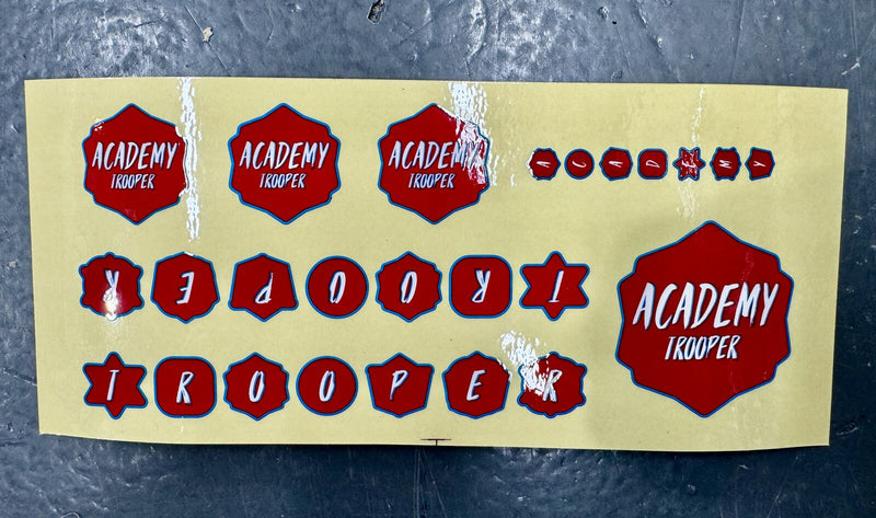 Academy Trooper 2017 Sticker Pack Red/Blue - 2017 Red/Blue