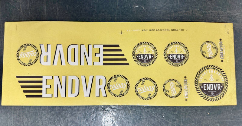Colony Endeavour 2015 Sticker Set Dark Grey - 2015 Dark Grey