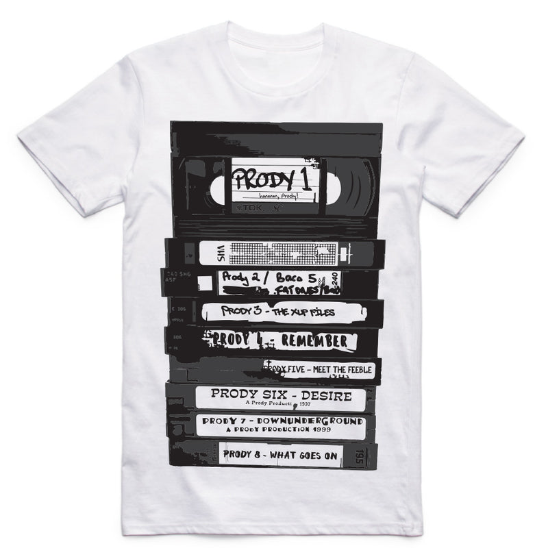 Prody T-Shirt - White [Size: XL] [Design: VHS]
