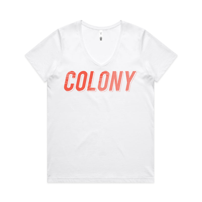 Colony Momentum Womens V Neck White L