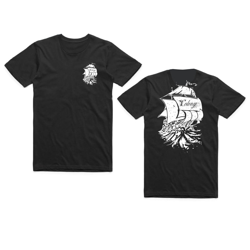 Colony BMX Endeavour T-Shirt Black/Orange Large - Black/Orange - Large