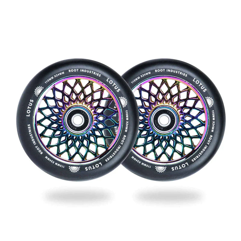 Root Industries Lotus 110mm Wheels - Black/Rocket Fuel