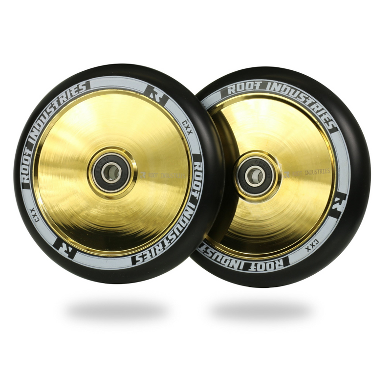 Root Industries AIR 120mm Wheels - Black/Gold Rush