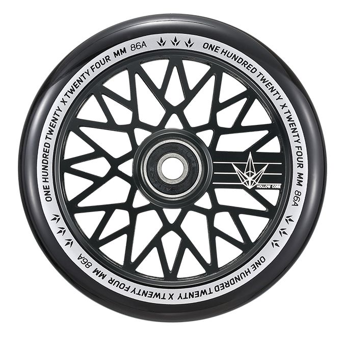 120mm Hollow Core Wheel - Diamond - Black / Black