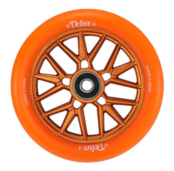 120mm Delux Wheel - Orange / Orange