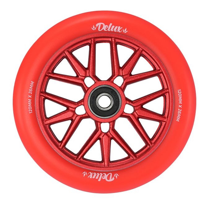 120mm Delux Wheel - Red / Red