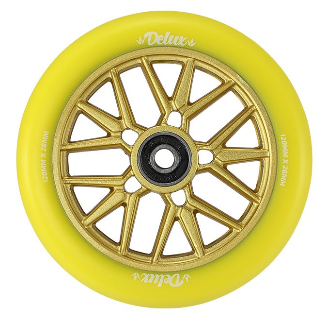120mm Delux Wheel - Yellow / Yellow