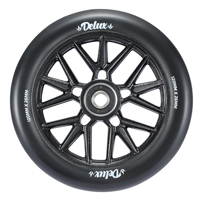 120mm Delux Wheel - Black / Black