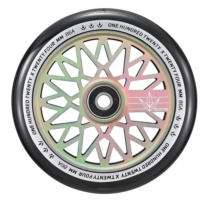 120mm Hollow Core Wheel - Diamond - Matted Oil Slick / Black