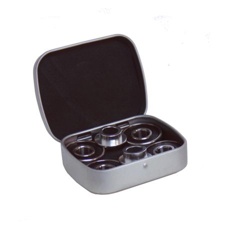Abec 9 Bearings with CNC Spacers- In Tin- 2 Sets