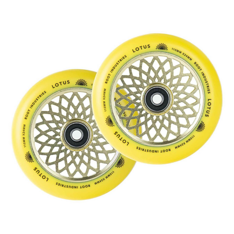 Root Industries Lotus 110mm Wheels - Yellow/Gold